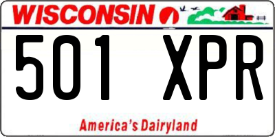 WI license plate 501XPR