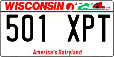 WI license plate 501XPT