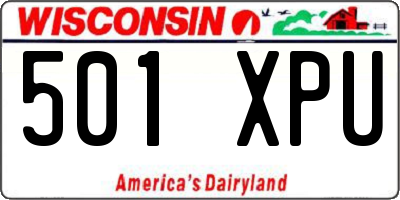 WI license plate 501XPU