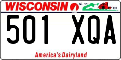 WI license plate 501XQA