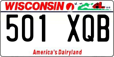 WI license plate 501XQB