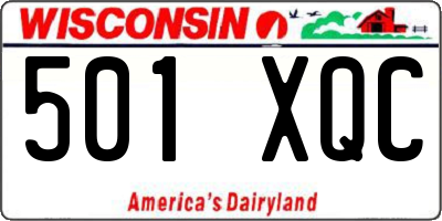 WI license plate 501XQC