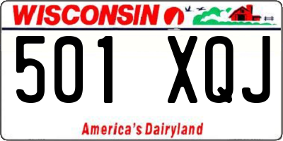 WI license plate 501XQJ