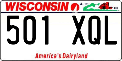 WI license plate 501XQL