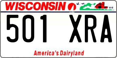 WI license plate 501XRA