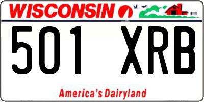 WI license plate 501XRB