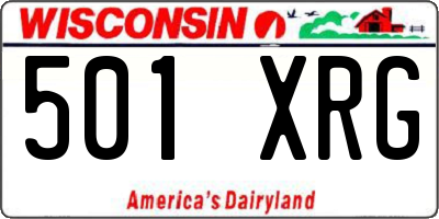 WI license plate 501XRG