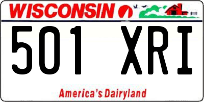 WI license plate 501XRI