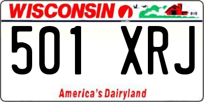 WI license plate 501XRJ