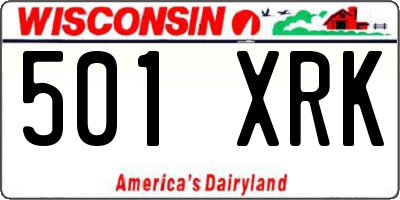 WI license plate 501XRK