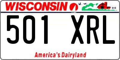 WI license plate 501XRL