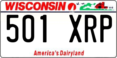 WI license plate 501XRP