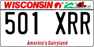 WI license plate 501XRR