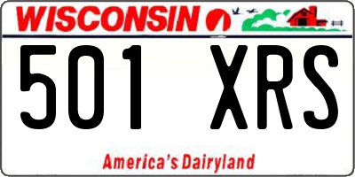 WI license plate 501XRS