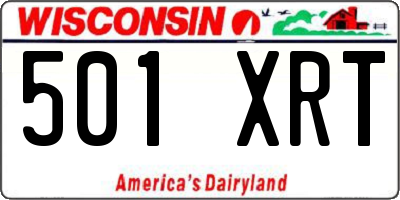 WI license plate 501XRT