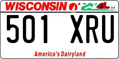 WI license plate 501XRU