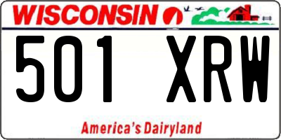 WI license plate 501XRW