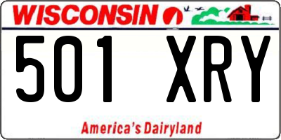 WI license plate 501XRY