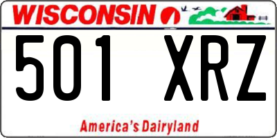 WI license plate 501XRZ