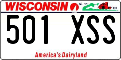 WI license plate 501XSS