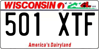 WI license plate 501XTF