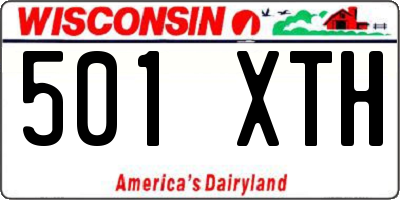 WI license plate 501XTH