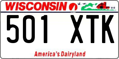 WI license plate 501XTK