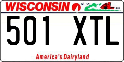 WI license plate 501XTL