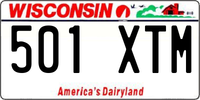 WI license plate 501XTM