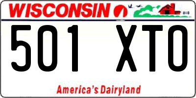 WI license plate 501XTO