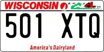 WI license plate 501XTQ