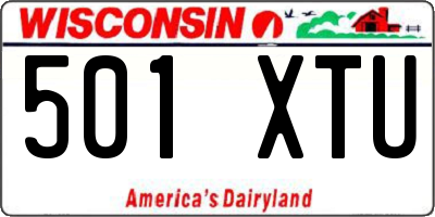 WI license plate 501XTU