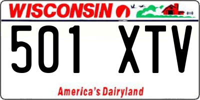 WI license plate 501XTV