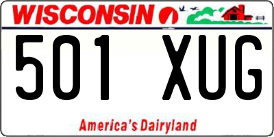 WI license plate 501XUG