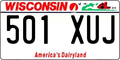 WI license plate 501XUJ