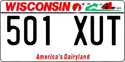 WI license plate 501XUT