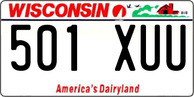 WI license plate 501XUU