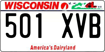 WI license plate 501XVB