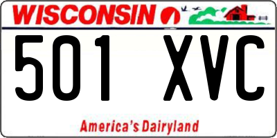 WI license plate 501XVC