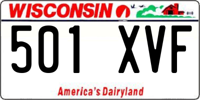 WI license plate 501XVF