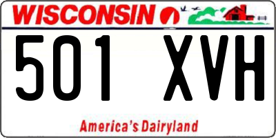 WI license plate 501XVH