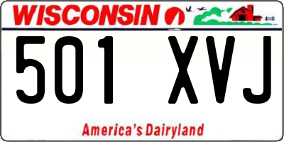 WI license plate 501XVJ