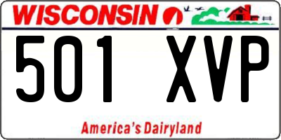 WI license plate 501XVP