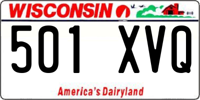 WI license plate 501XVQ