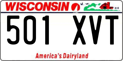 WI license plate 501XVT