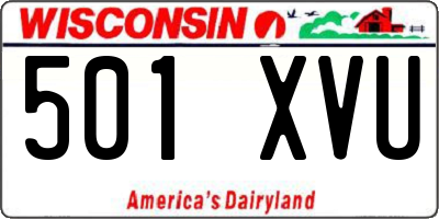 WI license plate 501XVU