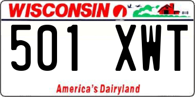 WI license plate 501XWT