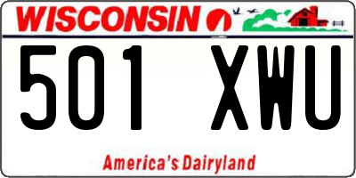 WI license plate 501XWU