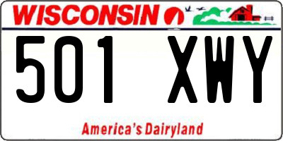 WI license plate 501XWY