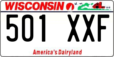 WI license plate 501XXF